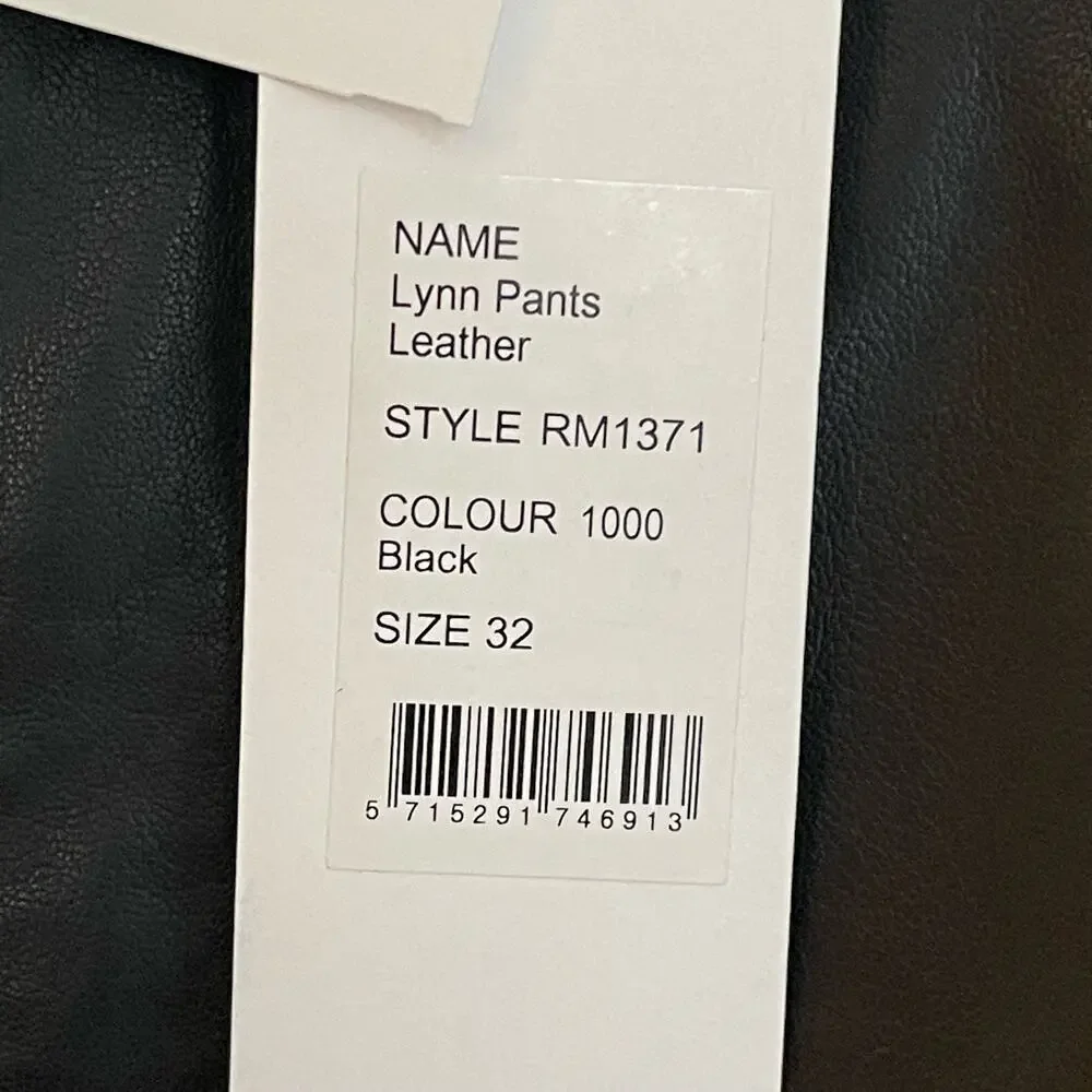 Remain Straight Leg Genuine Leather Lynn Pants Black Size 0/32 NWT - Picture 6 of 11
